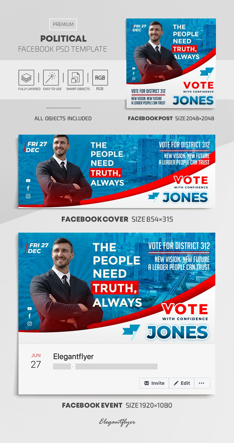 Political Facebook by ElegantFlyer