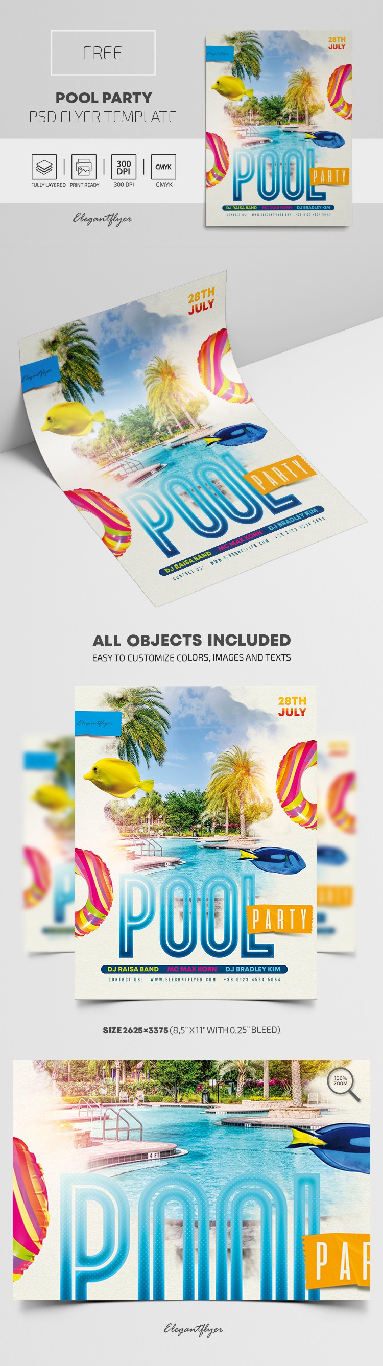 Pool Party Flyer by ElegantFlyer