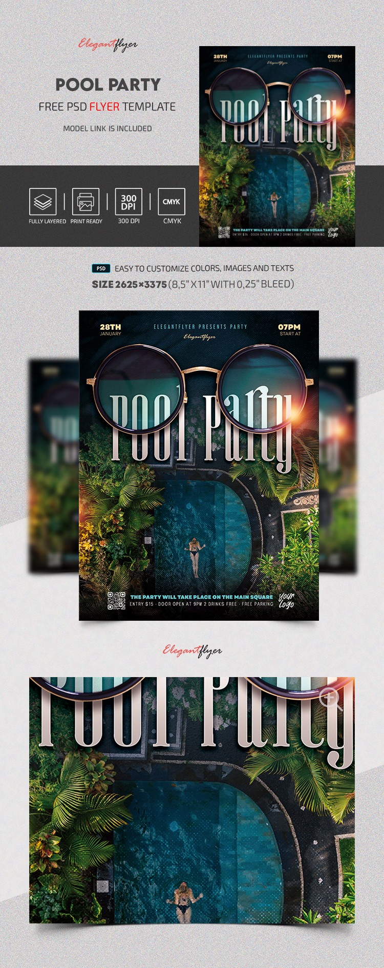 Pool Party Flyer by ElegantFlyer