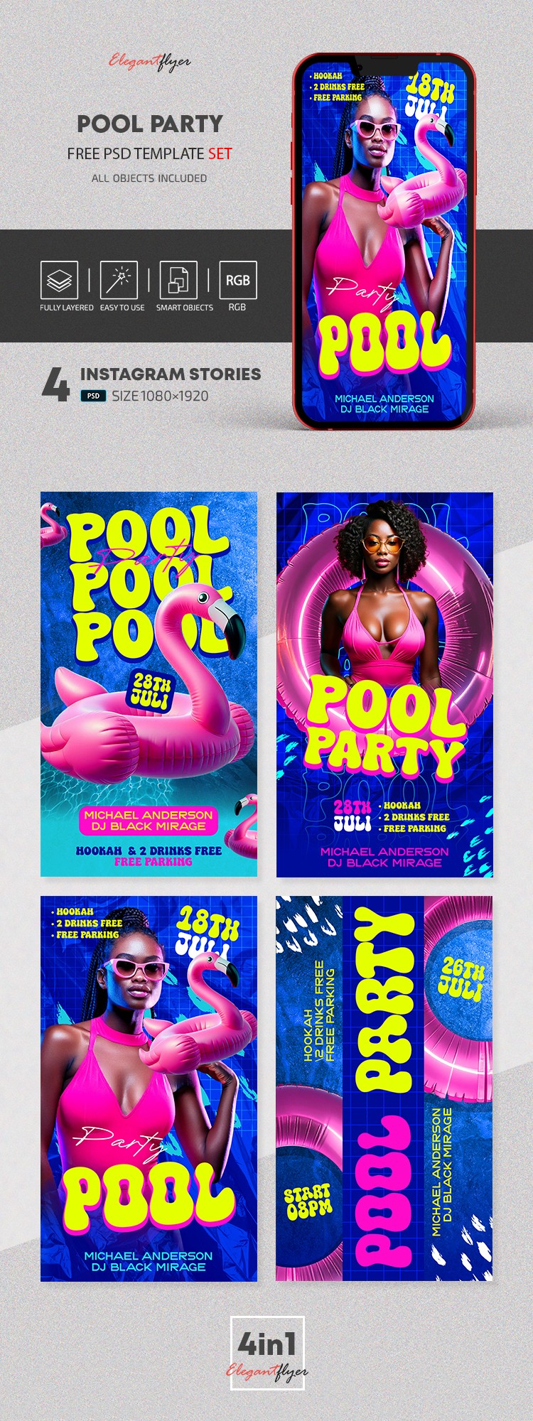 Pool Party Instagram Stories by ElegantFlyer Pool Party Instagram Stories by ElegantFlyer