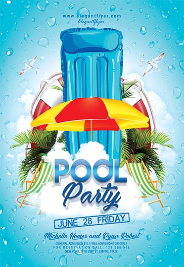 pool party flyer template