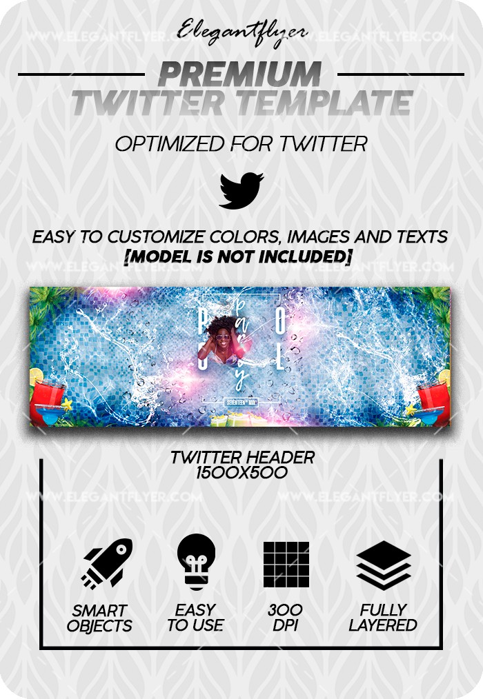 Piscina Sábado Twitter by ElegantFlyer