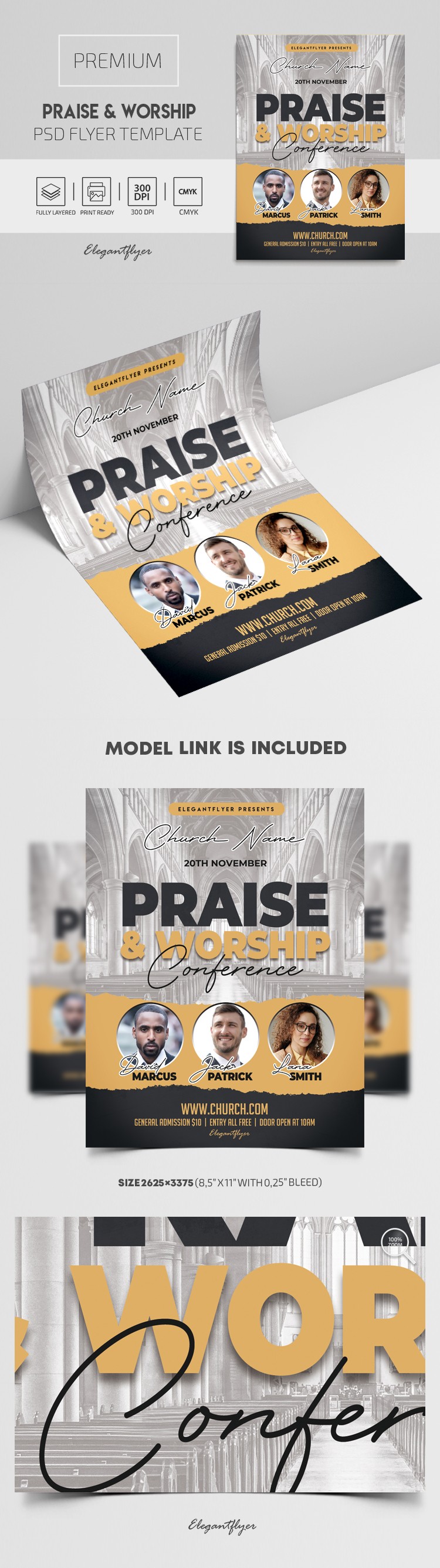 Praise and Worship Flyer by ElegantFlyer