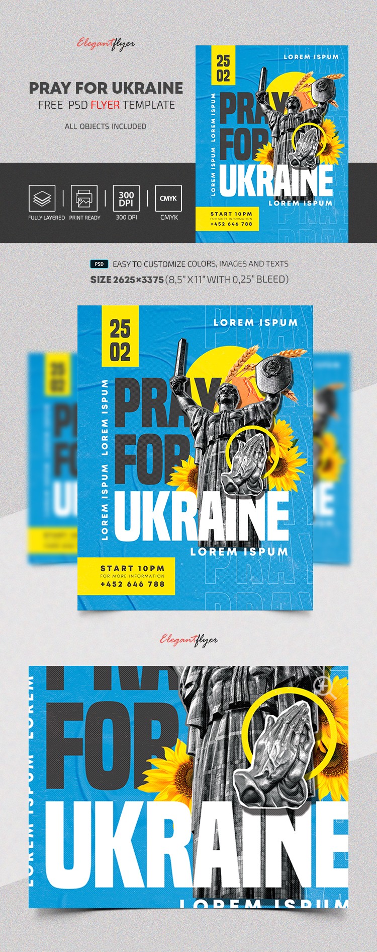 Pray for Ukraine Flyer by ElegantFlyer