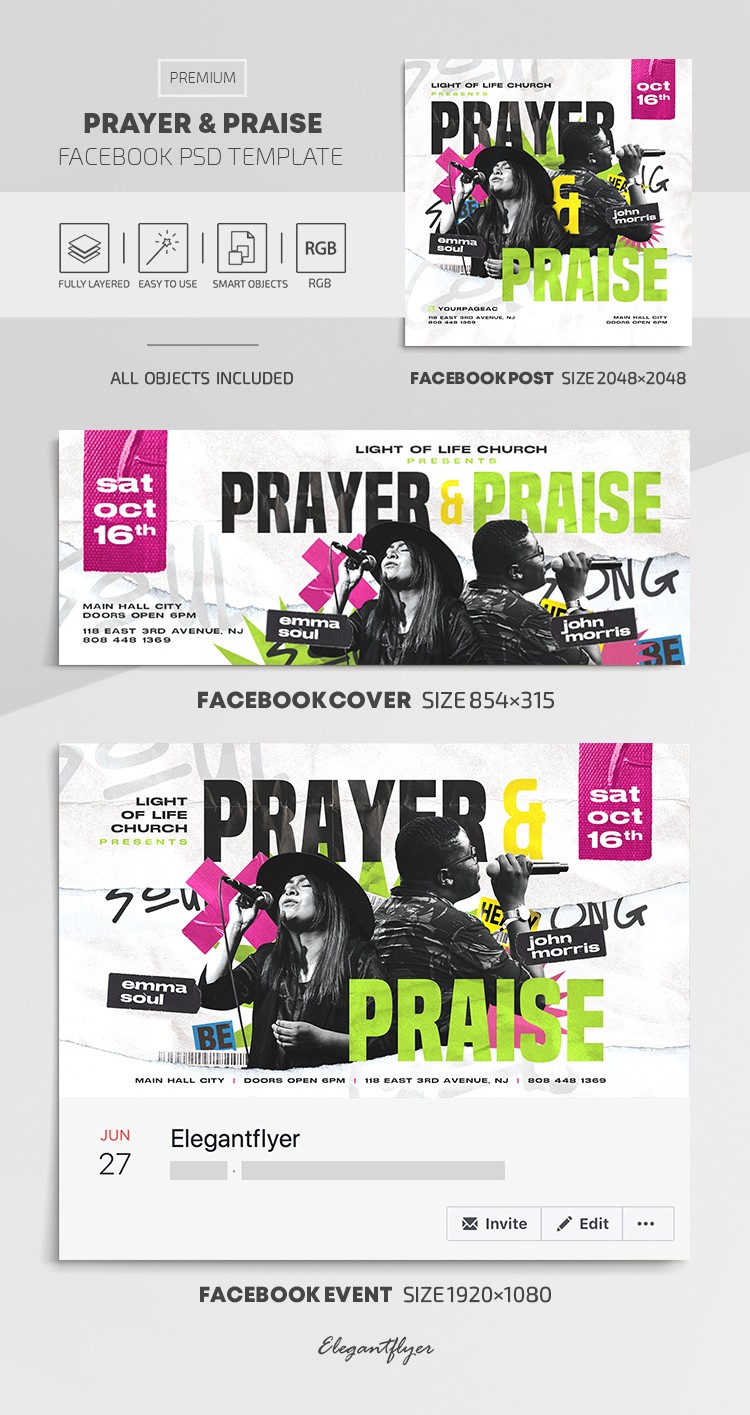 Prayer and Praise Facebook by ElegantFlyer