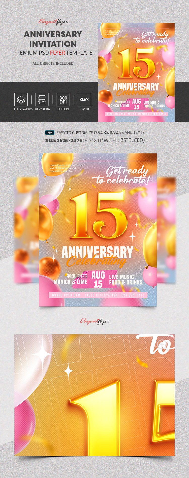 Anniversary Invitation by ElegantFlyer