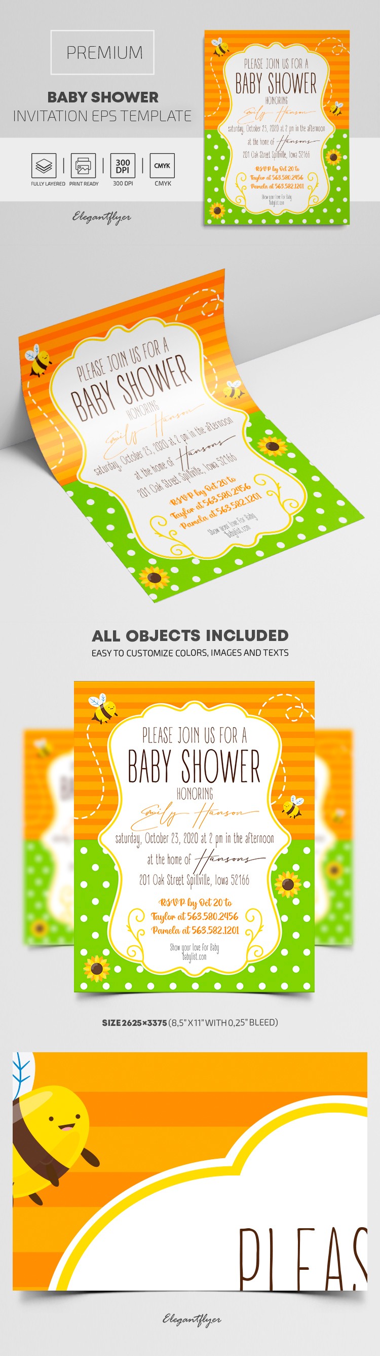 Invito al Baby Shower by ElegantFlyer
