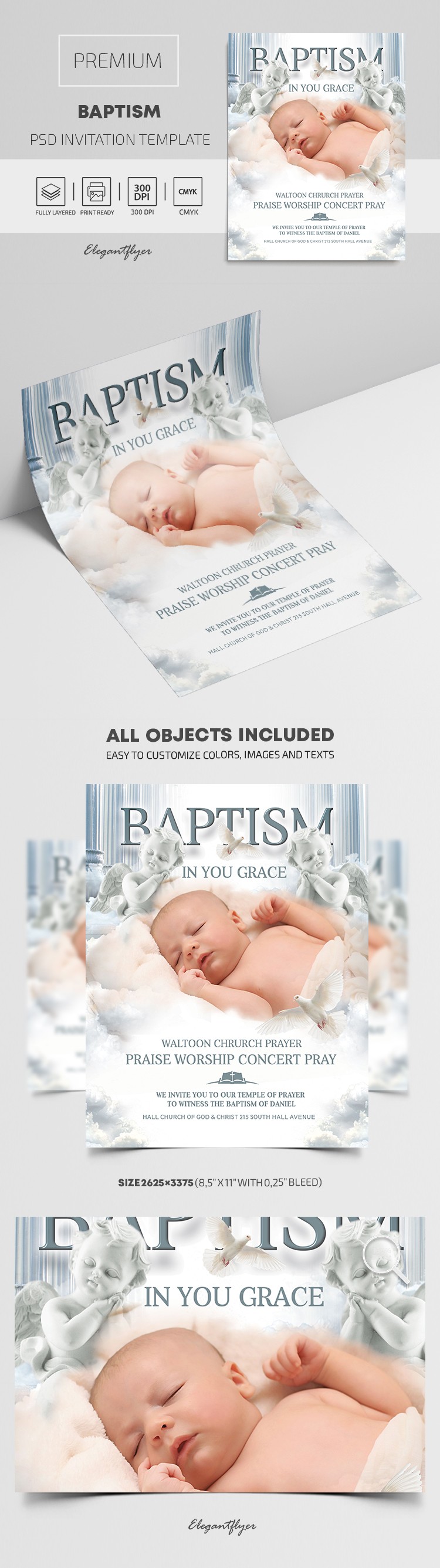 Baptism Invitation by ElegantFlyer