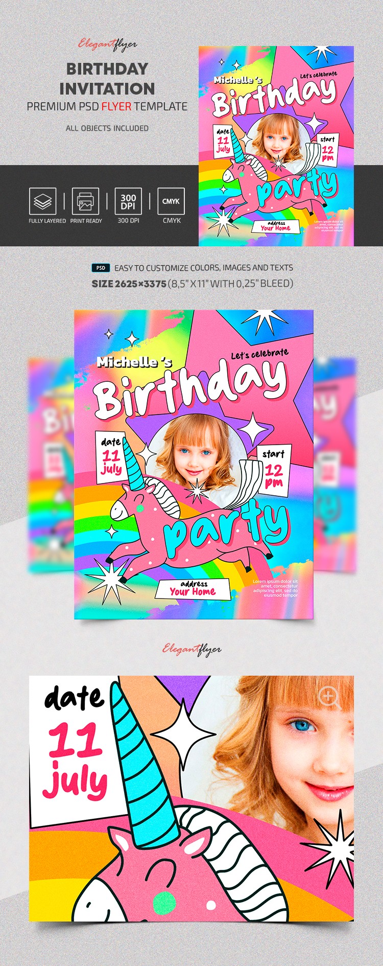 Birthday Girl Party by ElegantFlyer