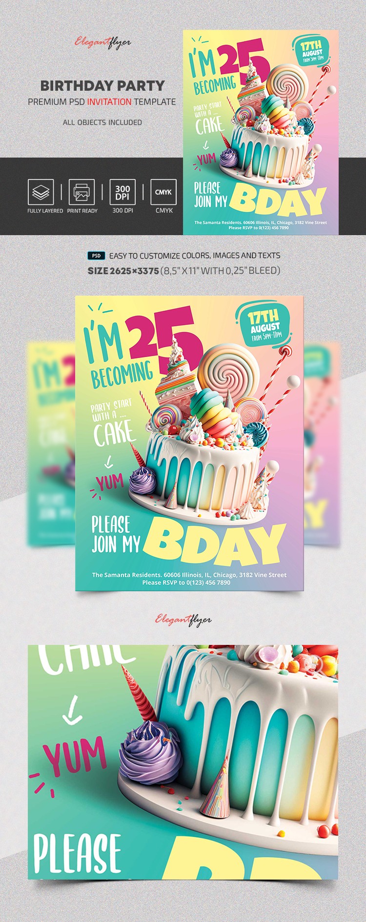 Birthday Party Invitation by ElegantFlyer