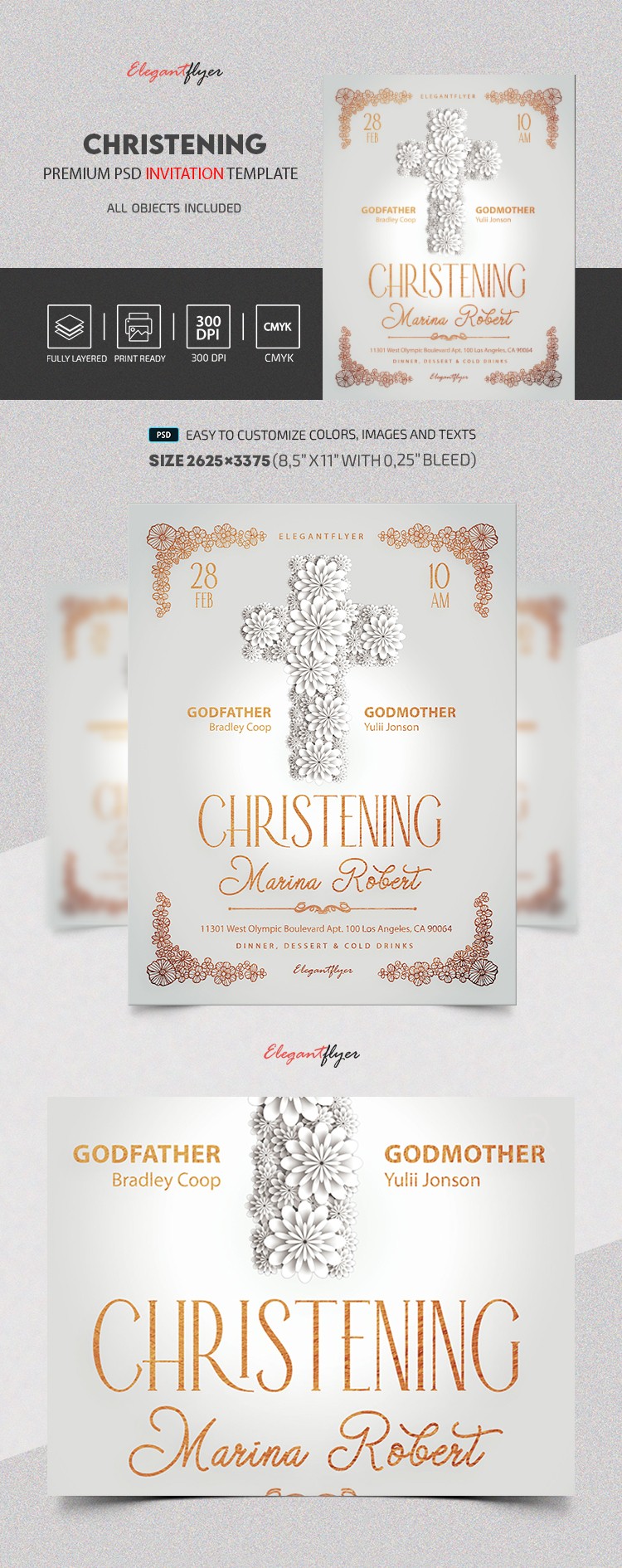 Christening Invitation by ElegantFlyer
