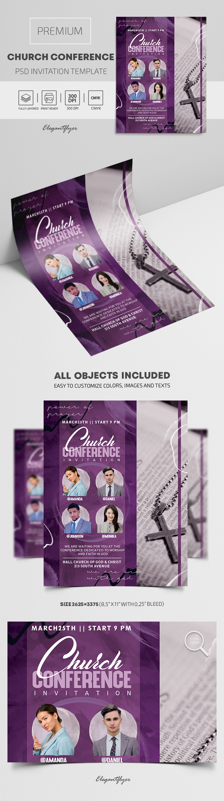 Invitación a la Conferencia de la Iglesia by ElegantFlyer