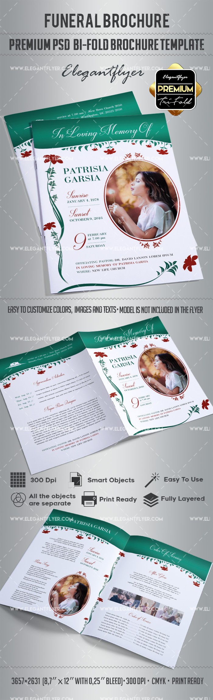 Programa funerario by ElegantFlyer