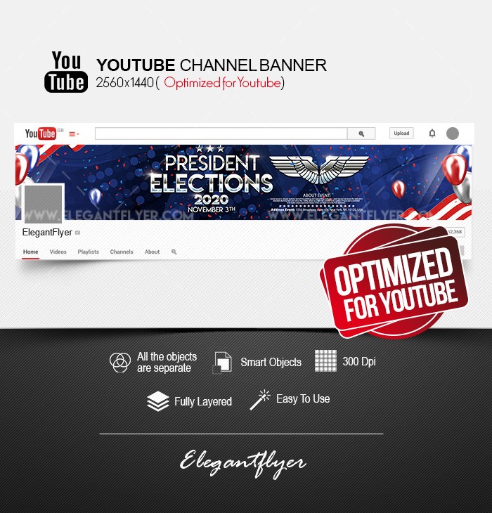 Élections présidentielles Youtube. by ElegantFlyer