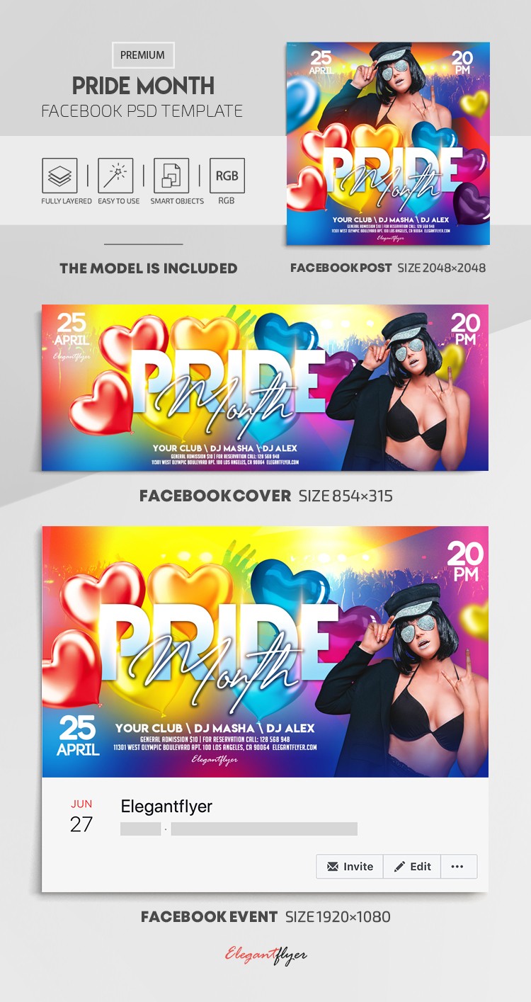 Pride-Monat Facebook by ElegantFlyer