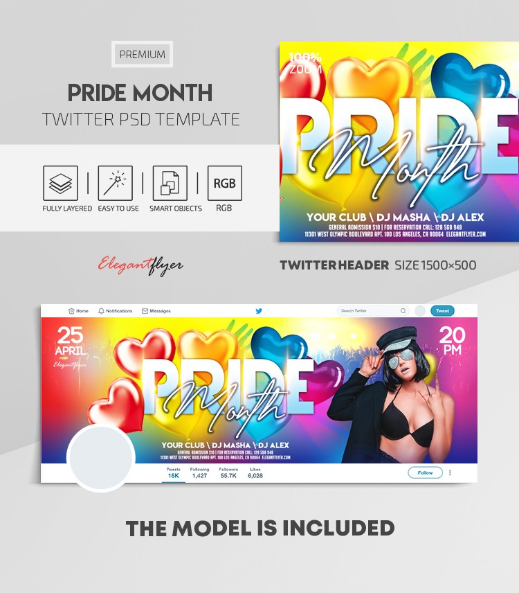 Pride Month Twitter by ElegantFlyer