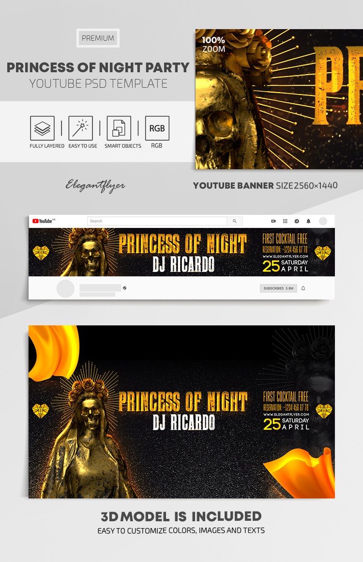Princesa De La Noche Youtube by ElegantFlyer