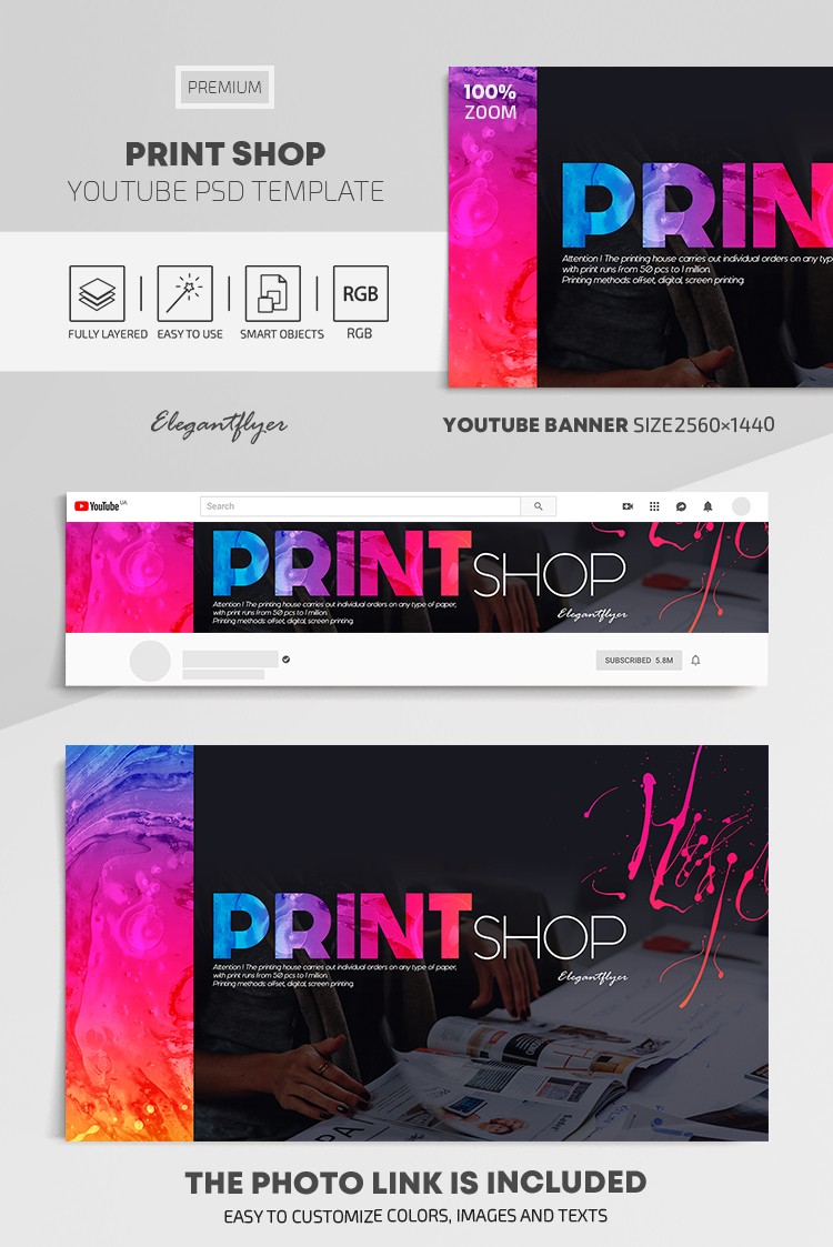 Print Shop Youtube by ElegantFlyer