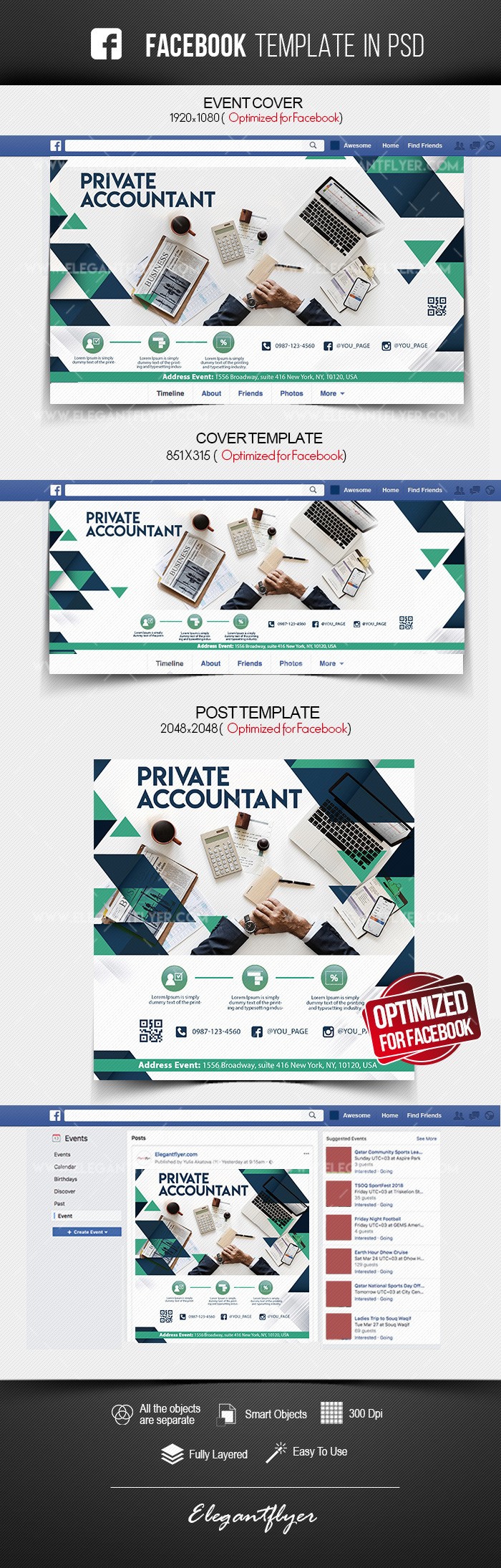 Private Accountant Facebook by ElegantFlyer