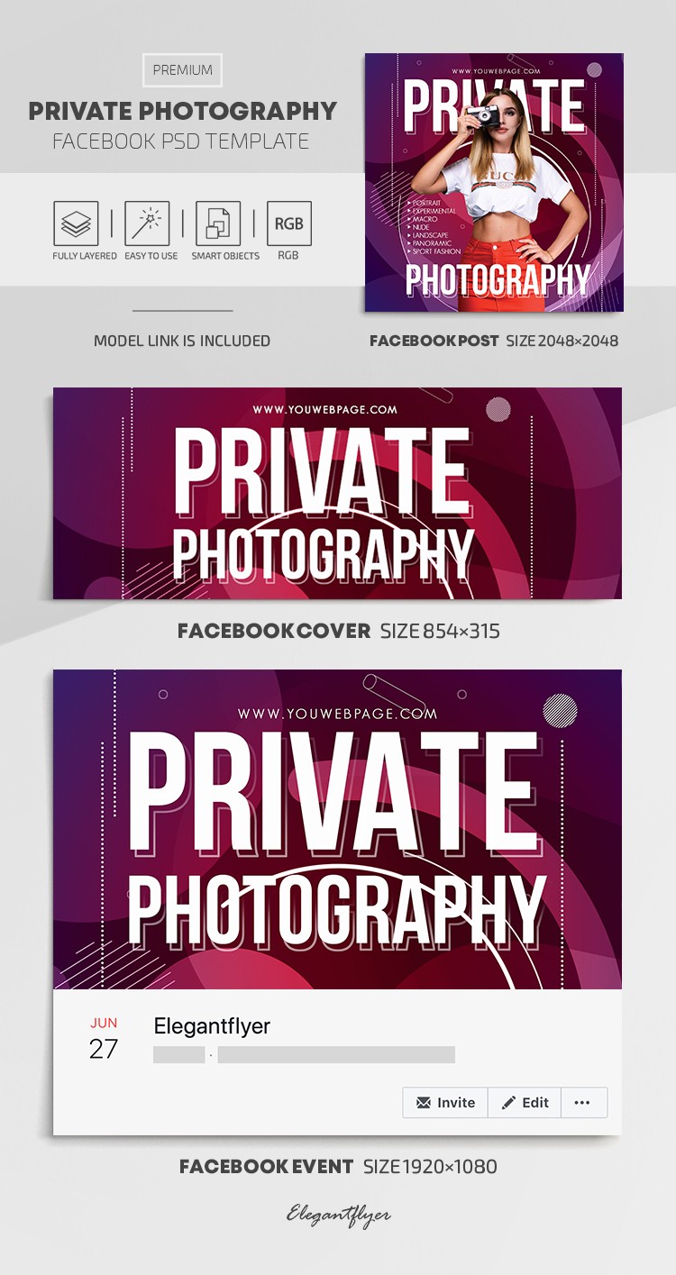 Private Photography Facebook by ElegantFlyer