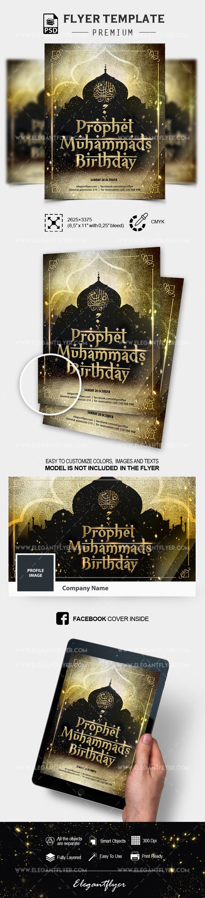 Prophet Muhammads Birthday by ElegantFlyer