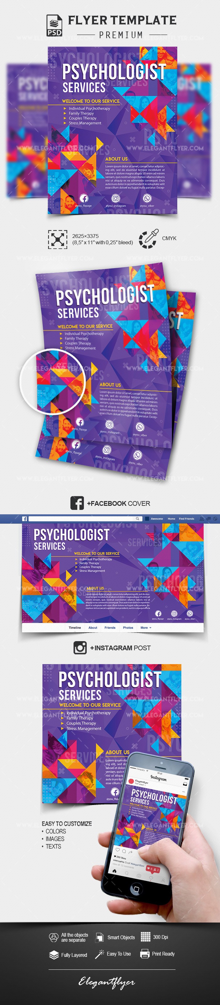 Services de psychologue by ElegantFlyer