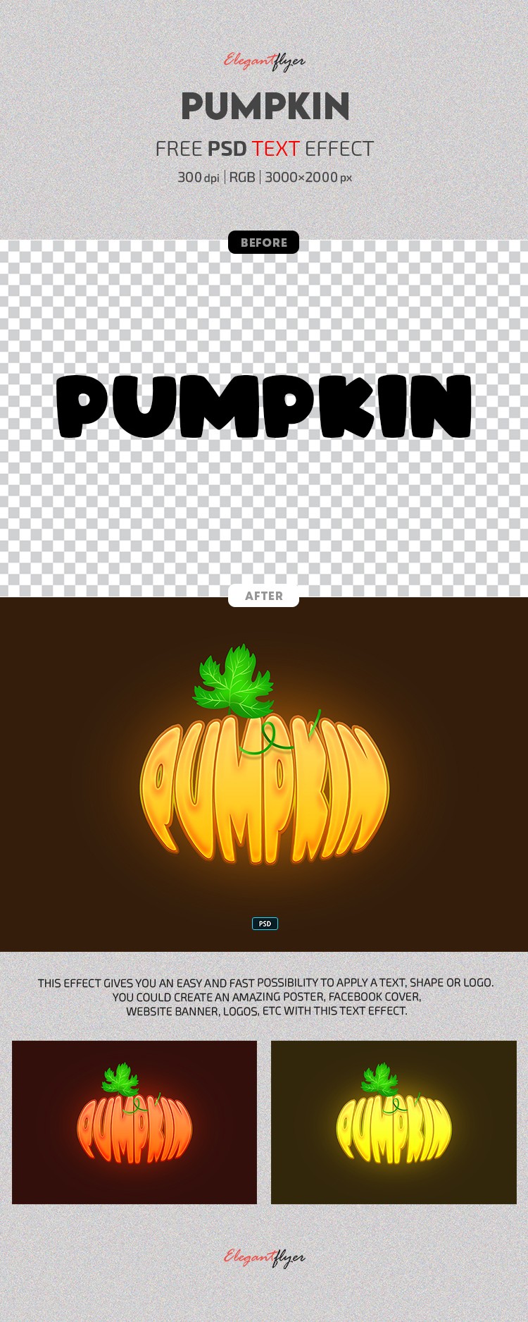 Pumpkin Text Effect by ElegantFlyer