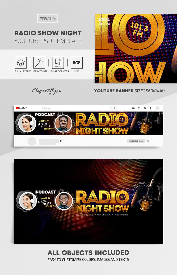 Radio Nacht Show Youtube by ElegantFlyer