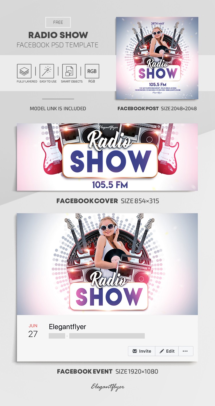 Radio Show Facebook by ElegantFlyer
