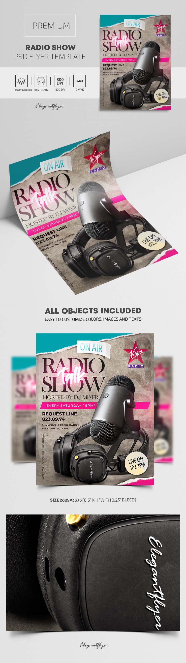 Radio Show Flyer: Prospectus de l'émission de radio by ElegantFlyer