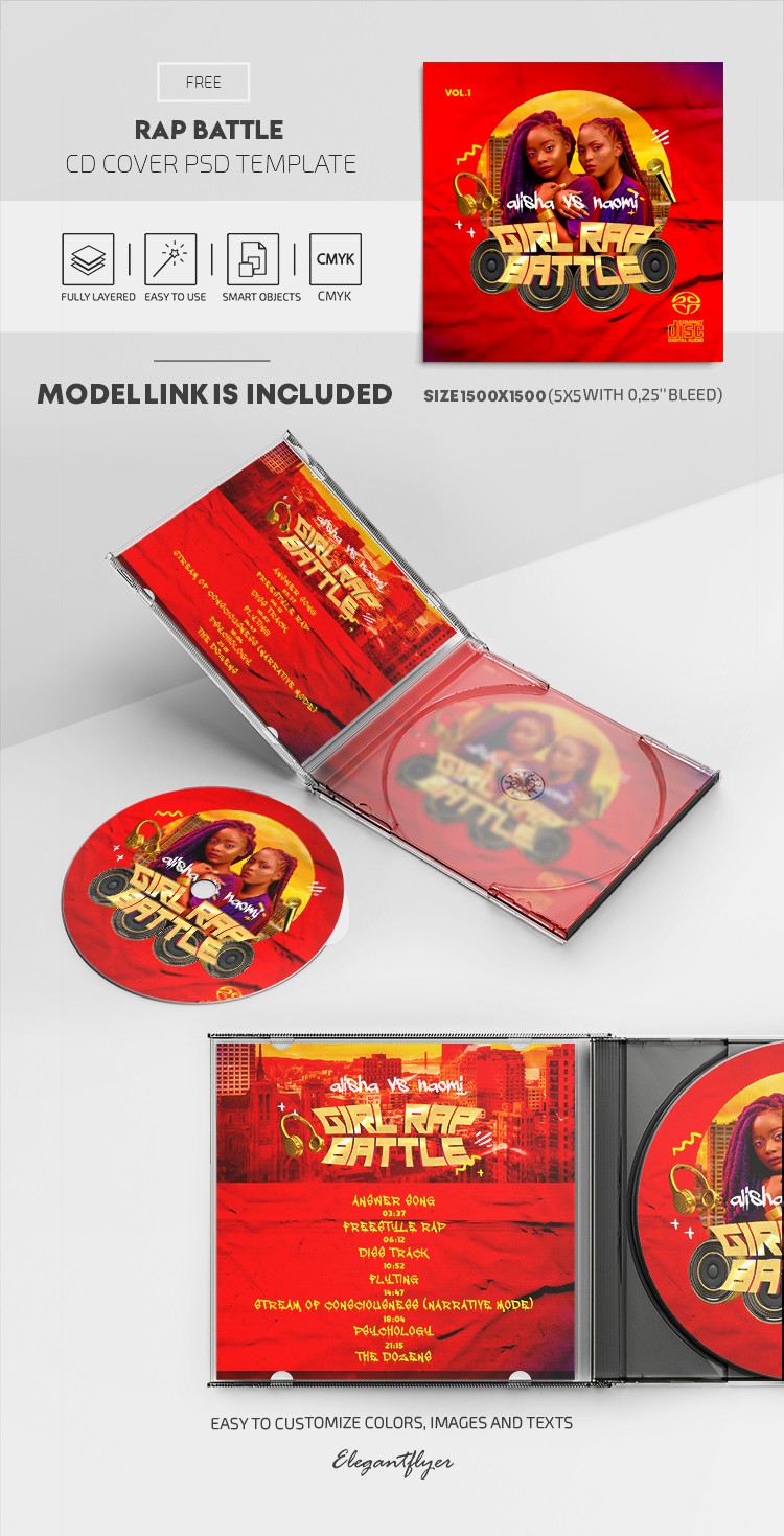 Rap Battle CD Cover -> Rap Battle CD-Cover by ElegantFlyer