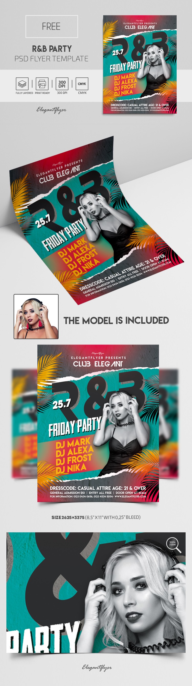 R&B Party Flyer by ElegantFlyer