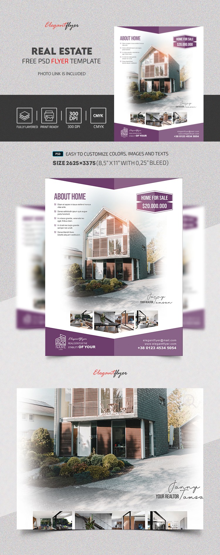 Real Estate - Free Flyer PSD Template by ElegantFlyer