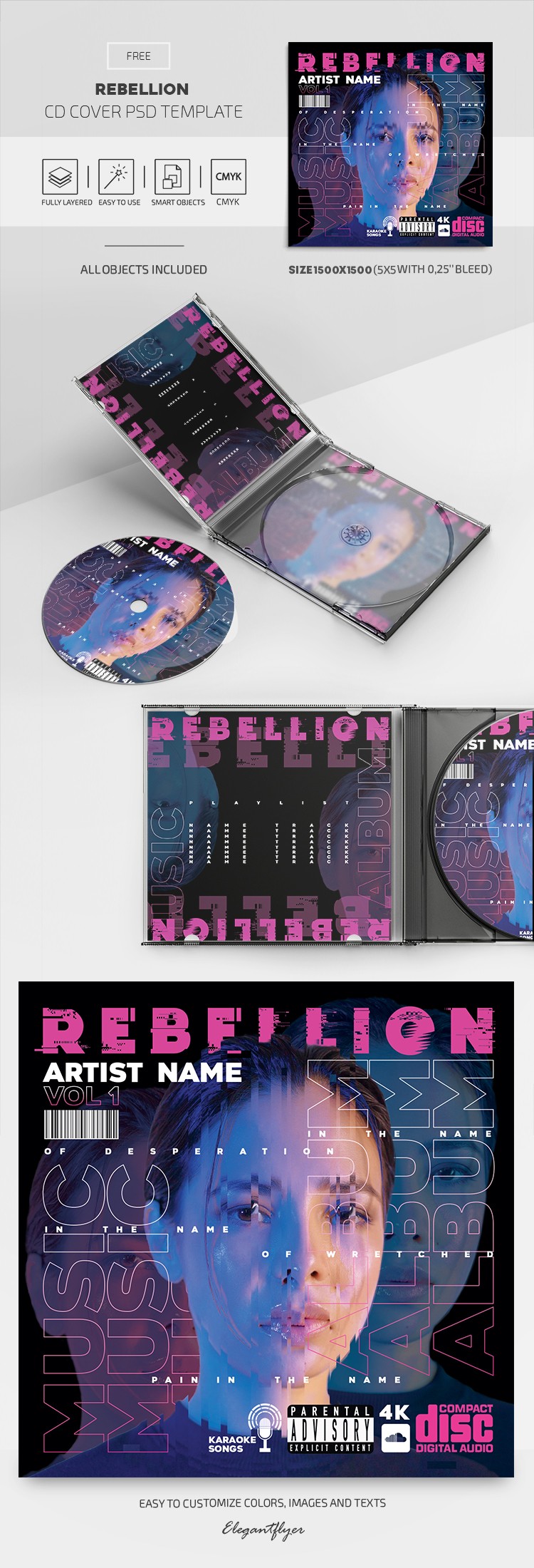 Rebellion CD Cover by ElegantFlyer