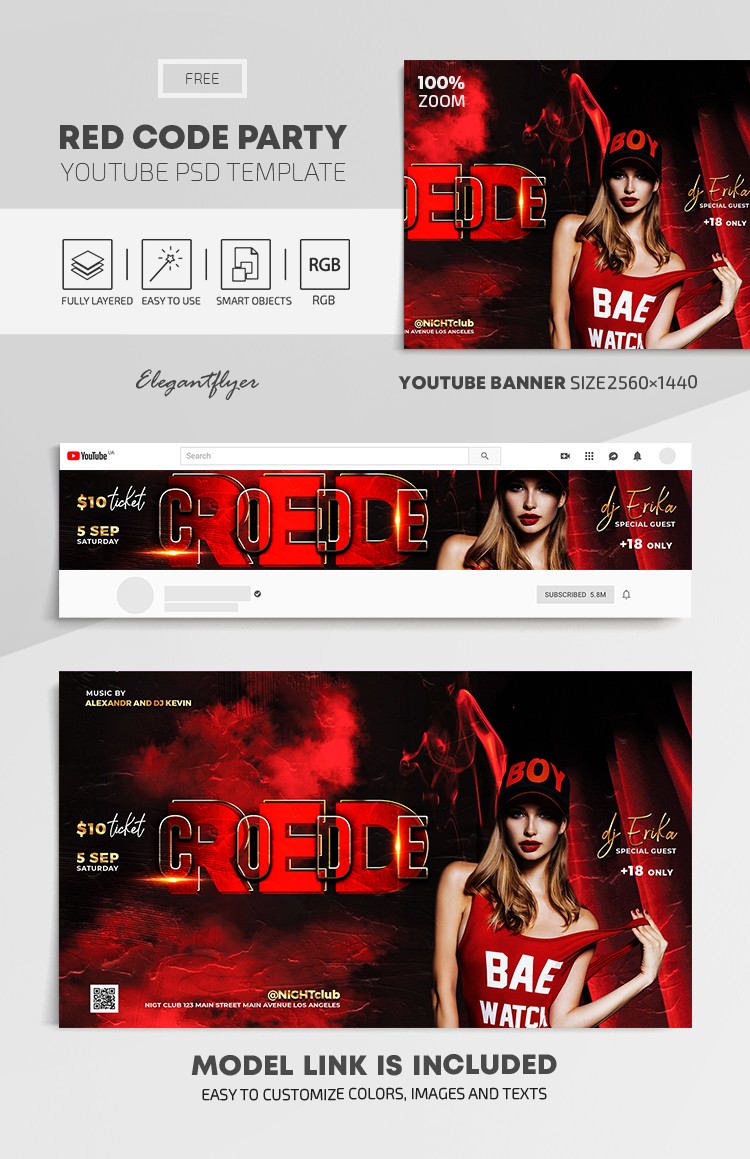 Rote Code Party Youtube by ElegantFlyer