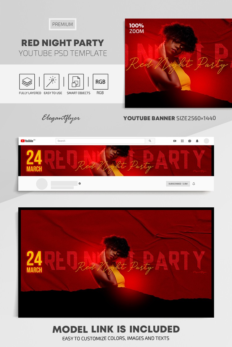 Red Night Party Youtube by ElegantFlyer