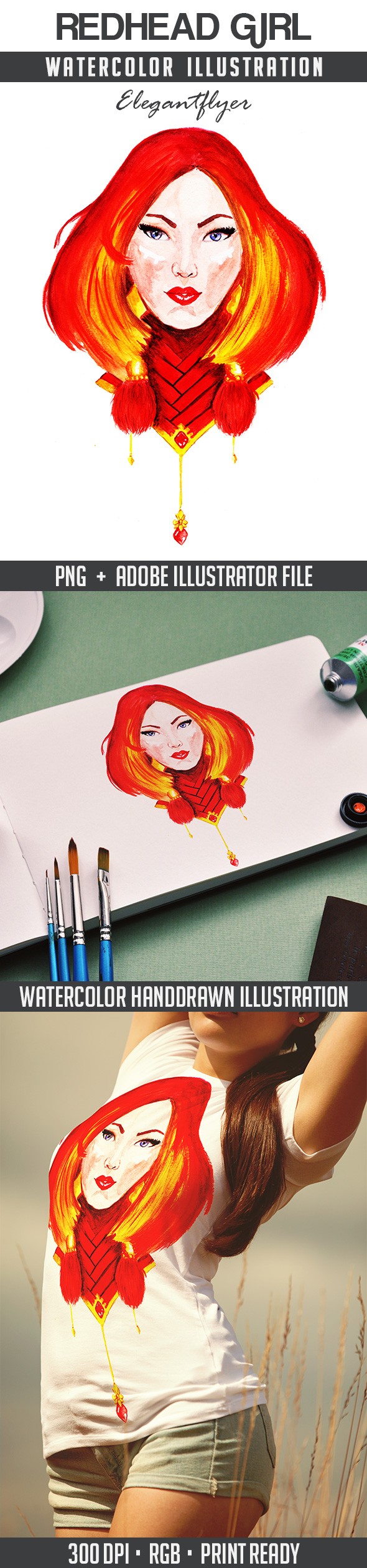 Redhead Girl by ElegantFlyer