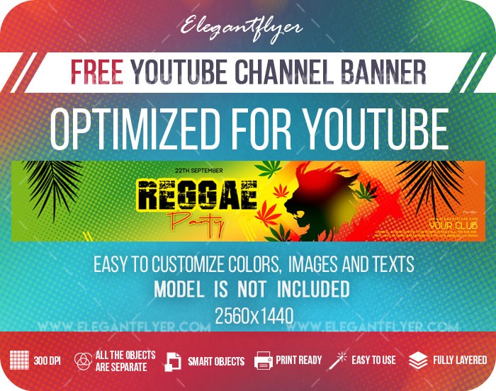 Reggae Party Youtube by ElegantFlyer