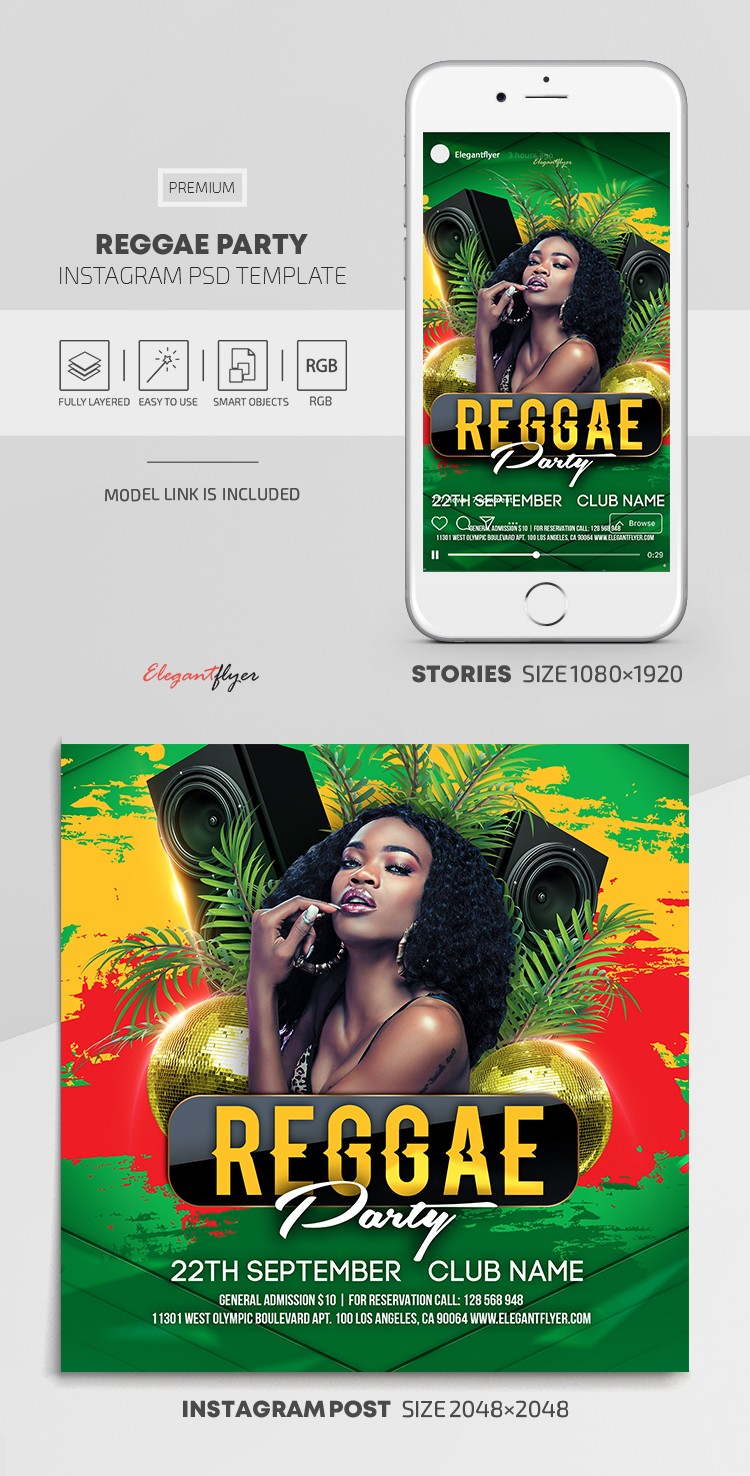 Reggae Party Instagram by ElegantFlyer