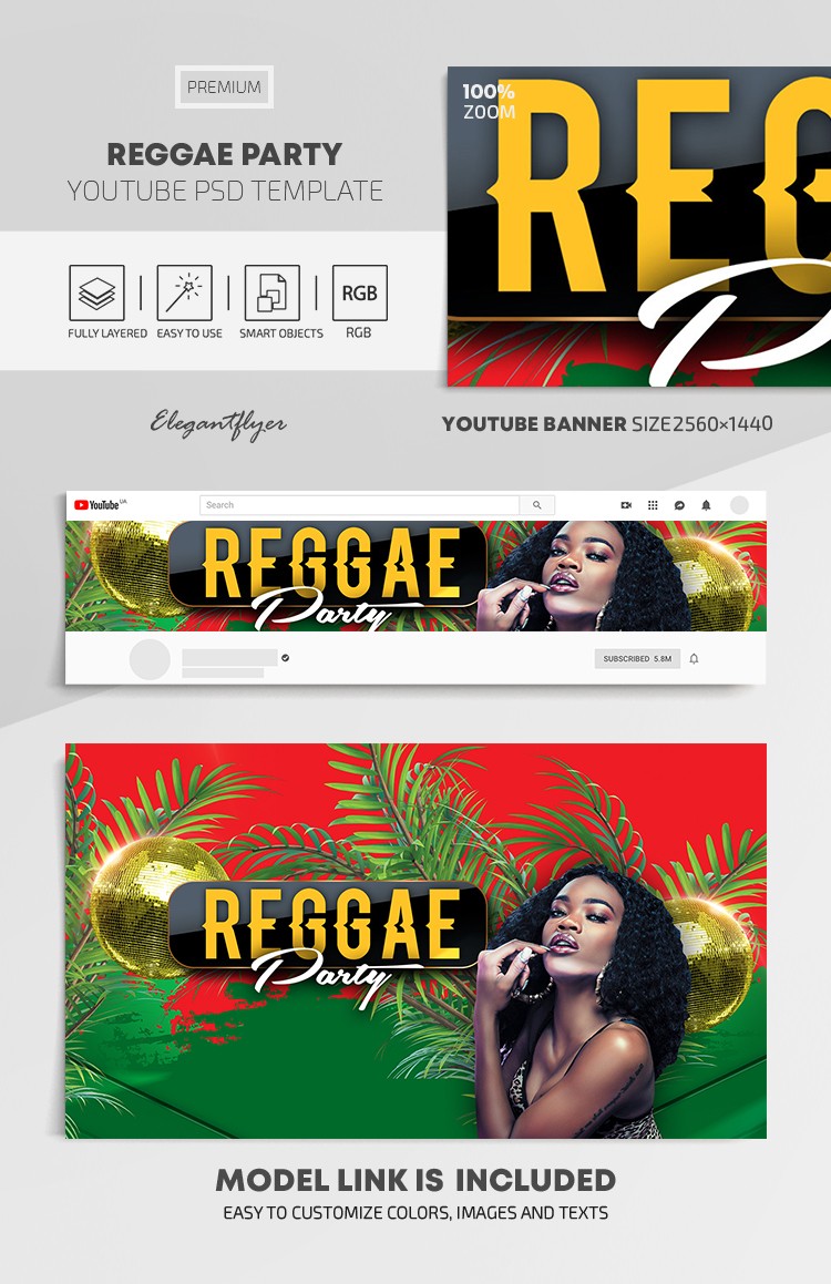 Reggae Party Youtube by ElegantFlyer