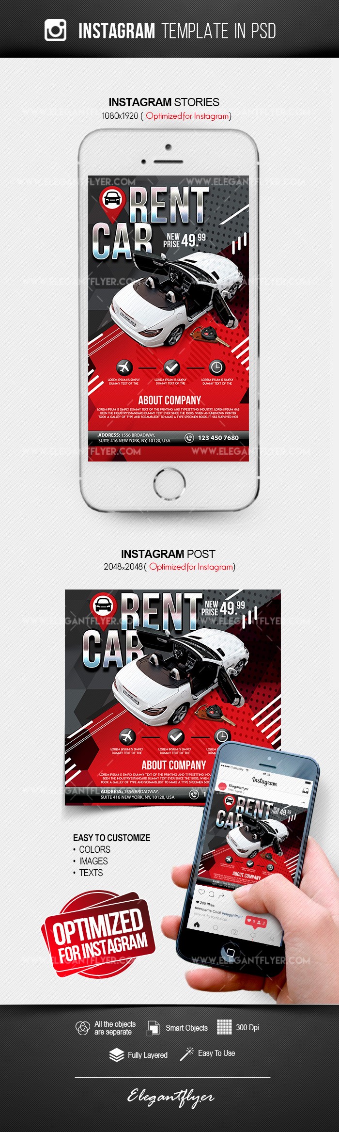 Rent a Car Instagram by ElegantFlyer
