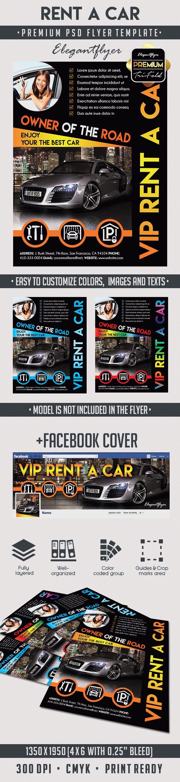 Rent A Car Flyer by ElegantFlyer