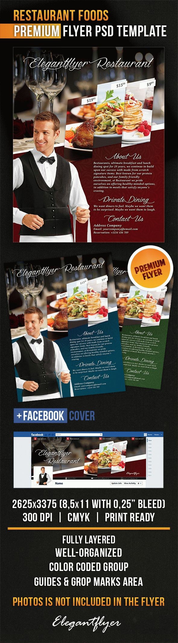 Alimentos de restaurante by ElegantFlyer Alimentos de restaurante by ElegantFlyer