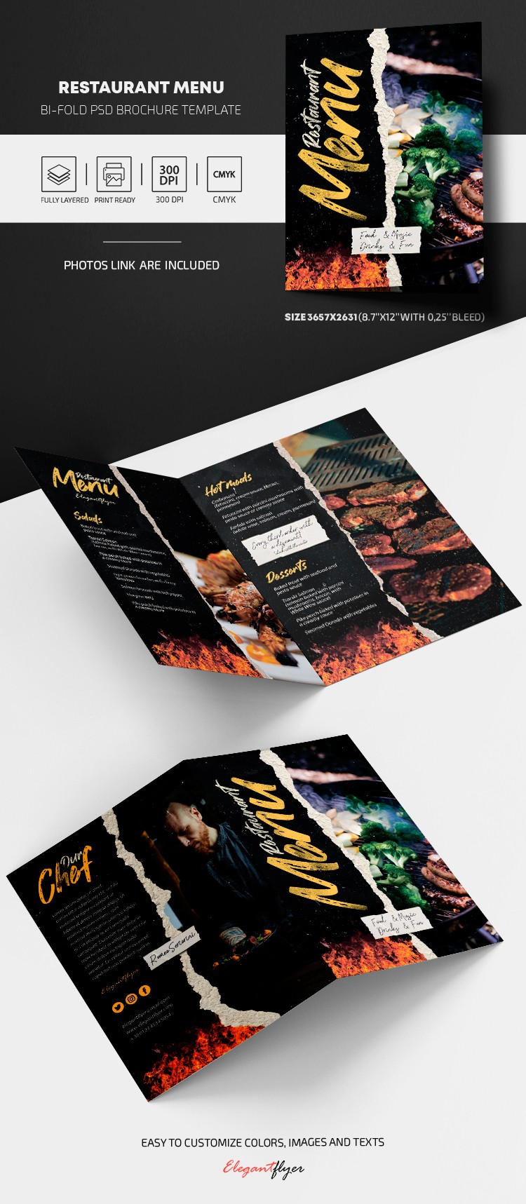 Wonderful Restaurant Menu by ElegantFlyer