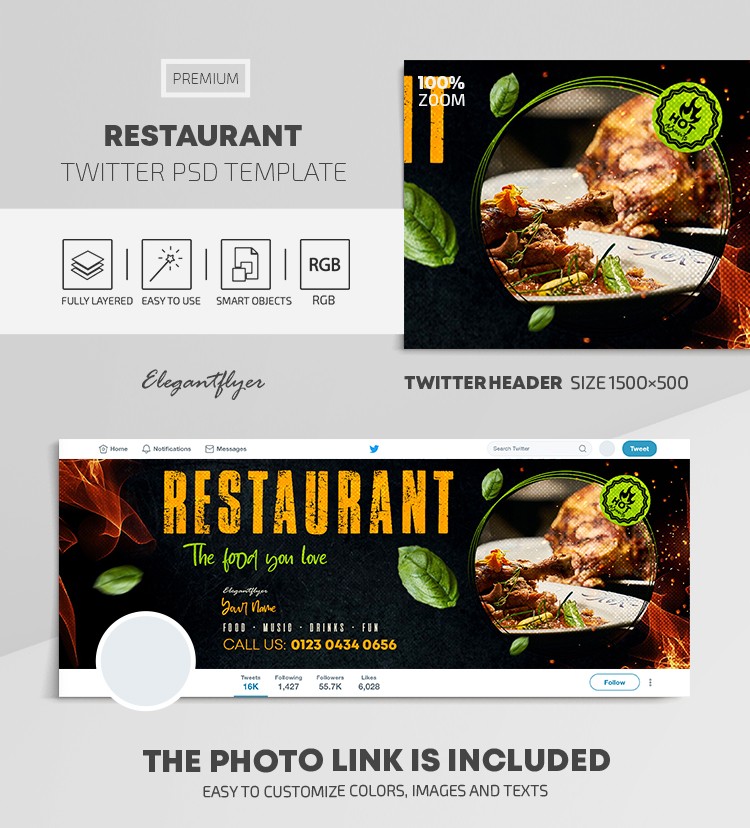 Ristorante Twitter by ElegantFlyer