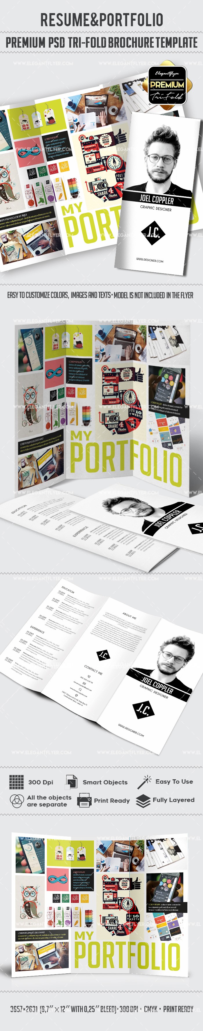 CV et portfolio by ElegantFlyer