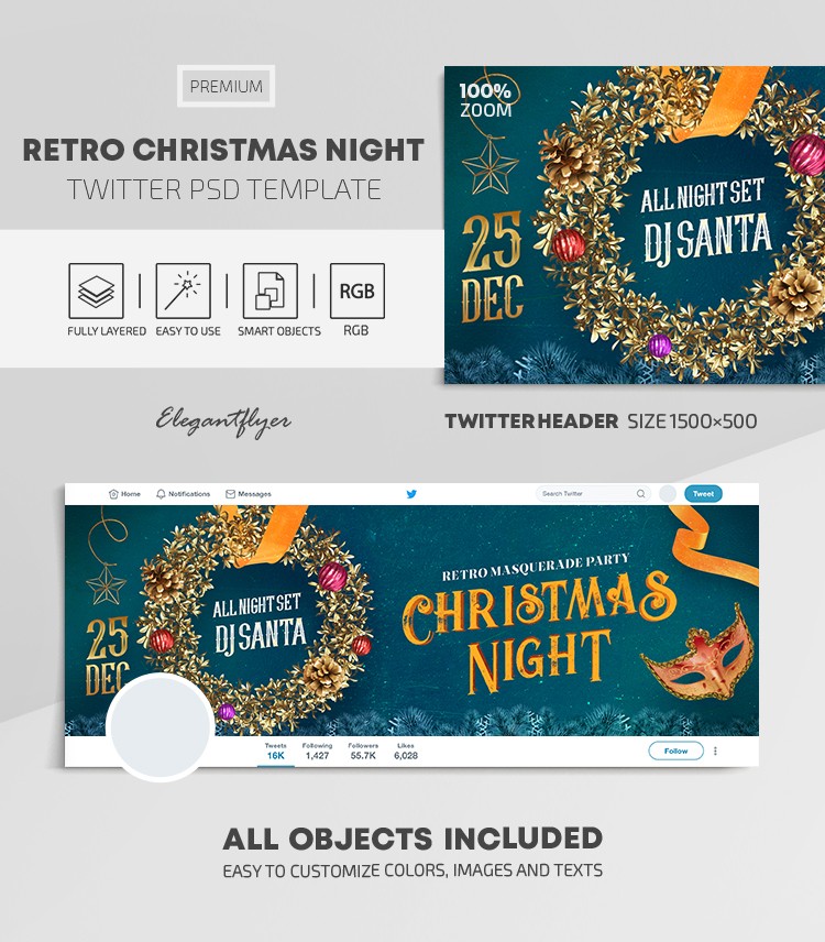 Retro Christmas Night by ElegantFlyer