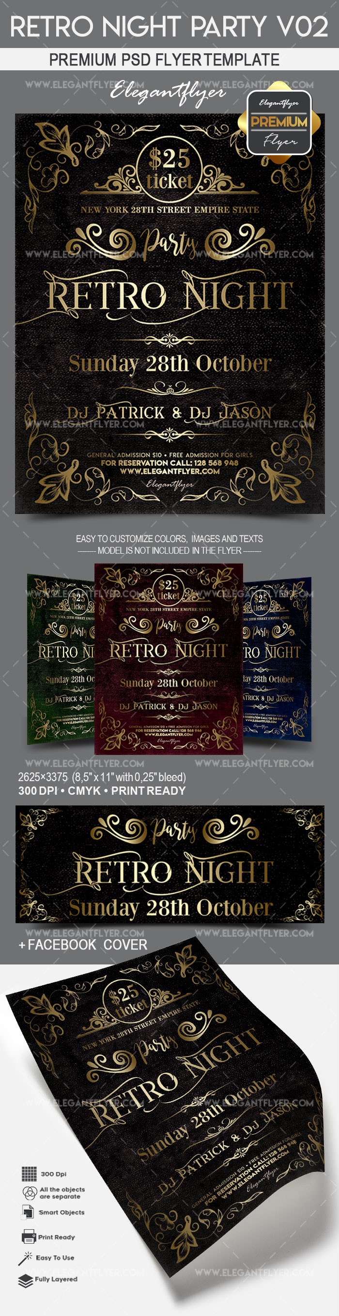 Retro Night Party V02 by ElegantFlyer