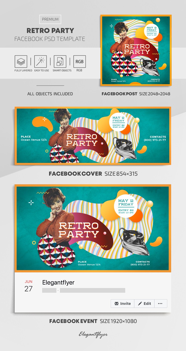 Fête rétro by ElegantFlyer