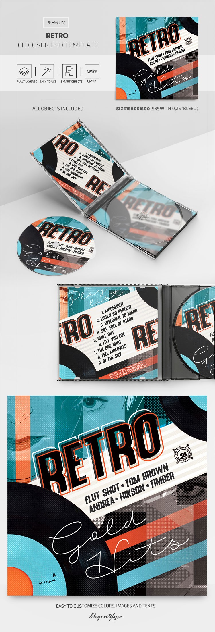 Retro CD Cover --> Retro-CD-Cover by ElegantFlyer